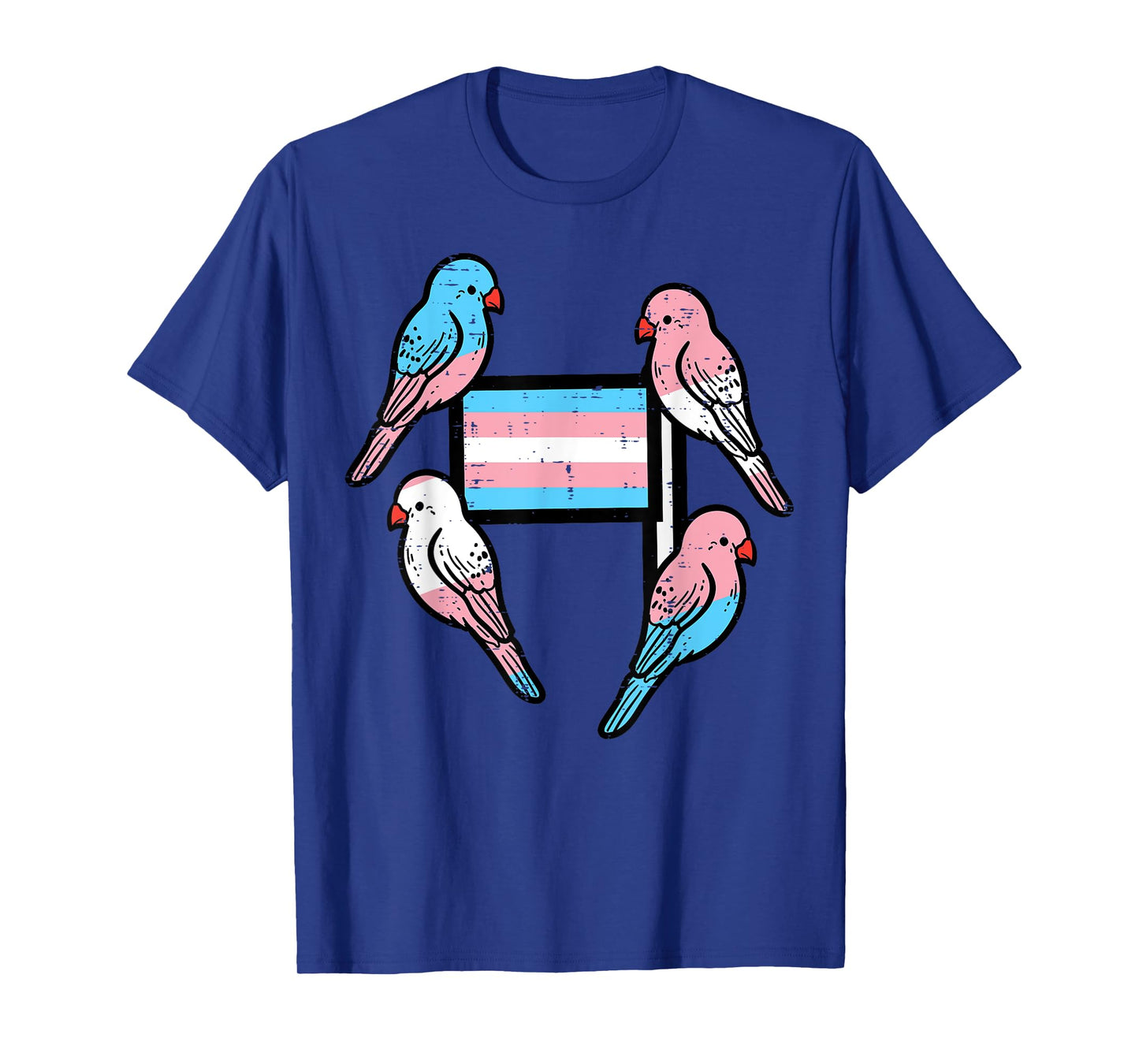 Trans Flag Birds Transgender Pride Lgbtq Ally Men Women Kids T-Shirt