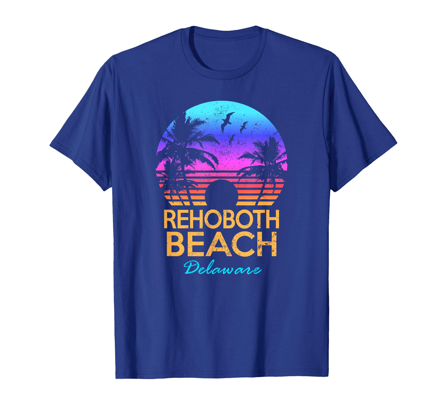 Rehoboth Beach Delaware Summer Vacation Retro Vintage Sunset Men Women Kids T-Shirt