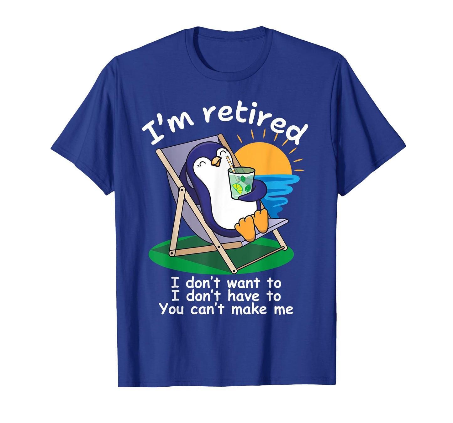 Funny Retired 2025 Penguin Vacation Retirement Party Outfit T-Shirt