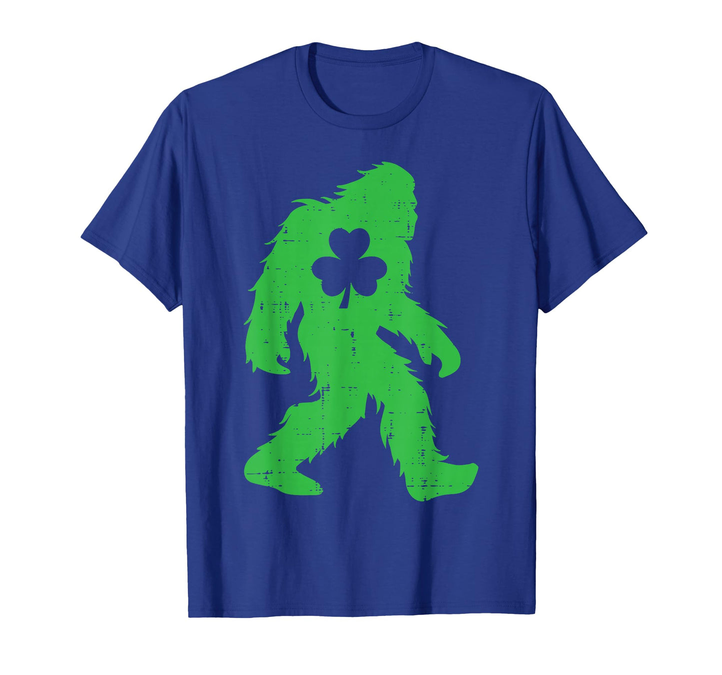 St Patricks Day Bigfoot Sasquatch Shamrock Men Women Kids T-Shirt