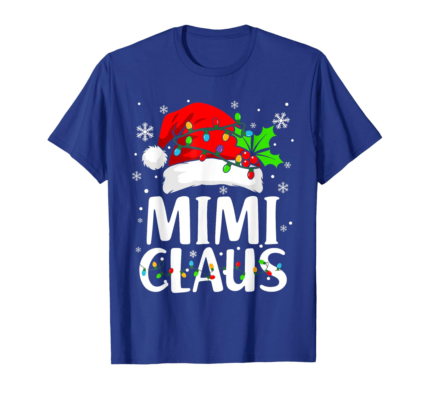 Mimi Claus Shirt Christmas Lights Pajama Family Matching T-Shirt