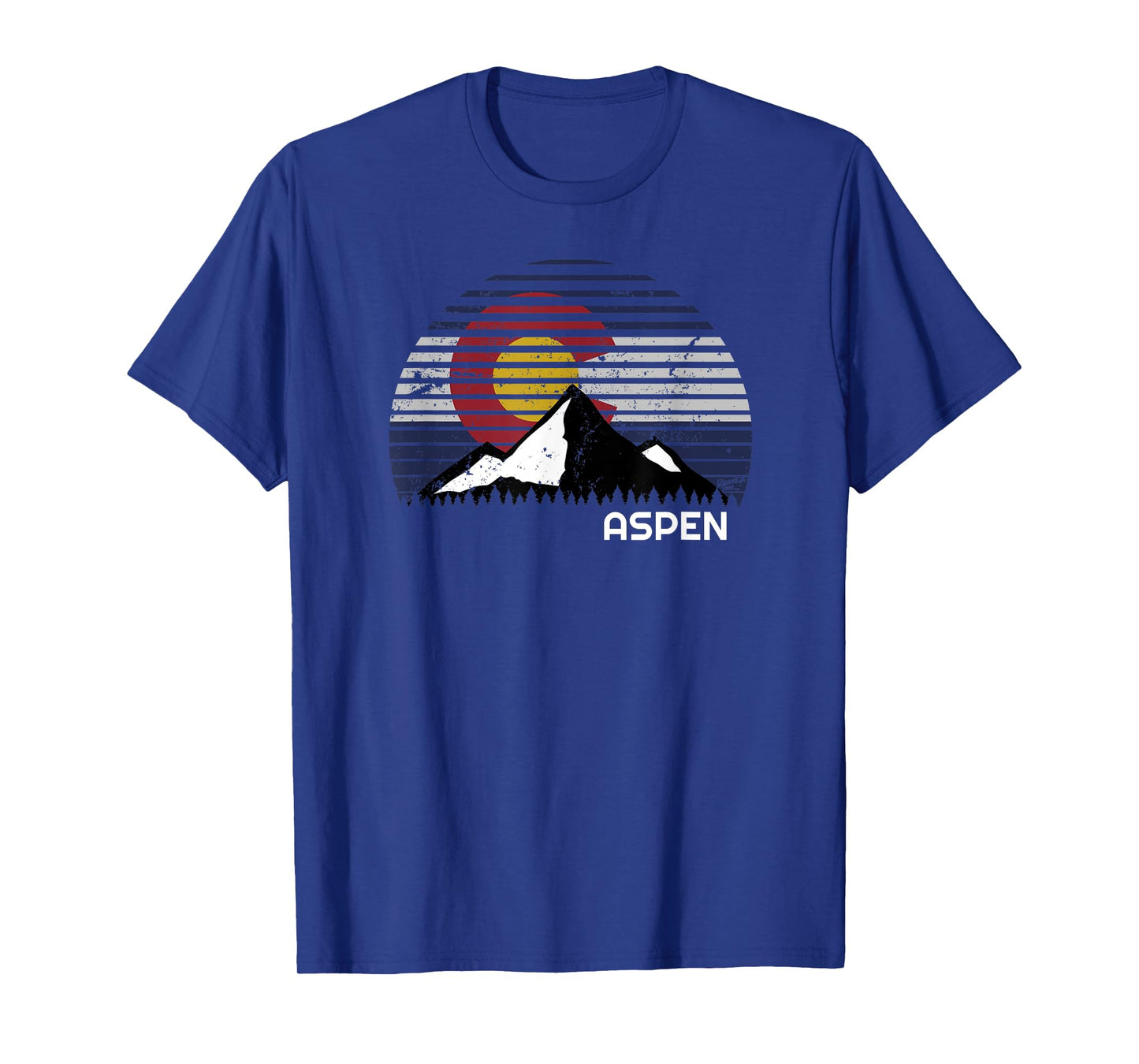 Aspen Colorado Flag - CO Bluebird Day Mountain T-Shirt