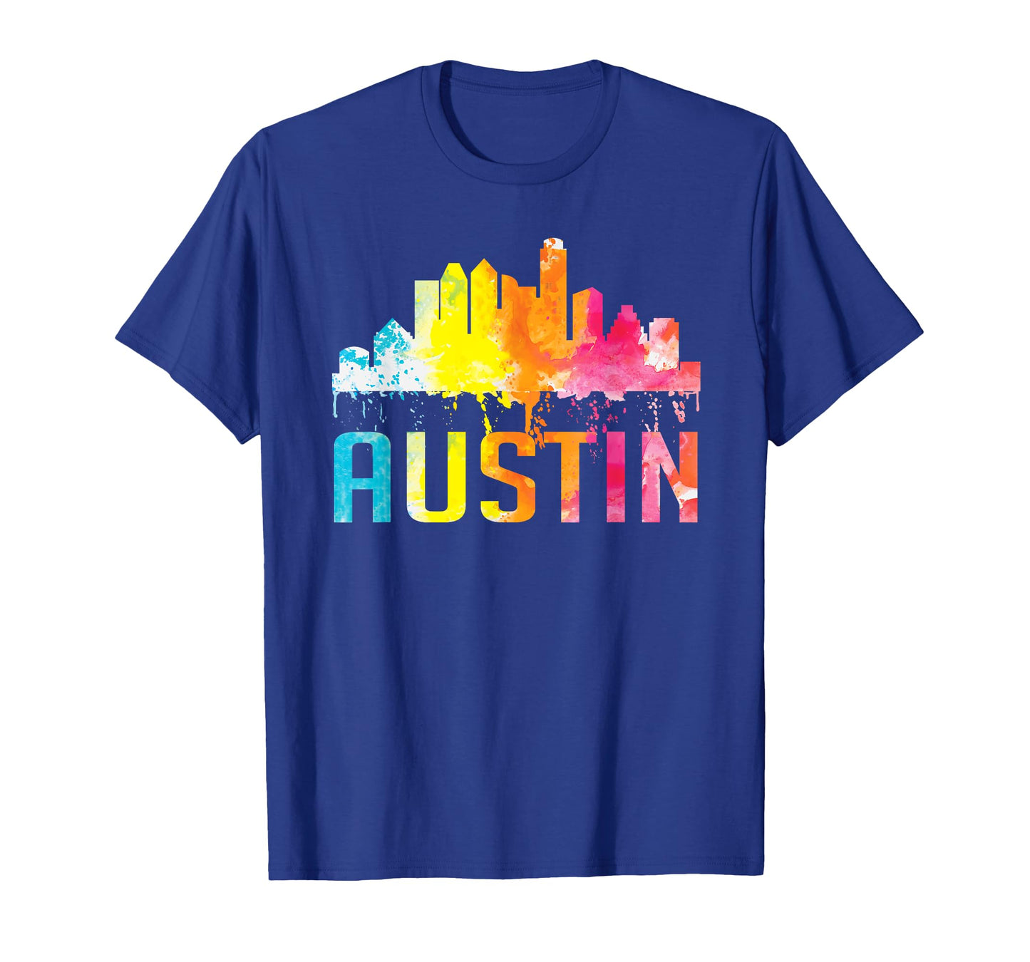 Austin Texas Watercolor Skyline Home State Souvenir Gift T-Shirt