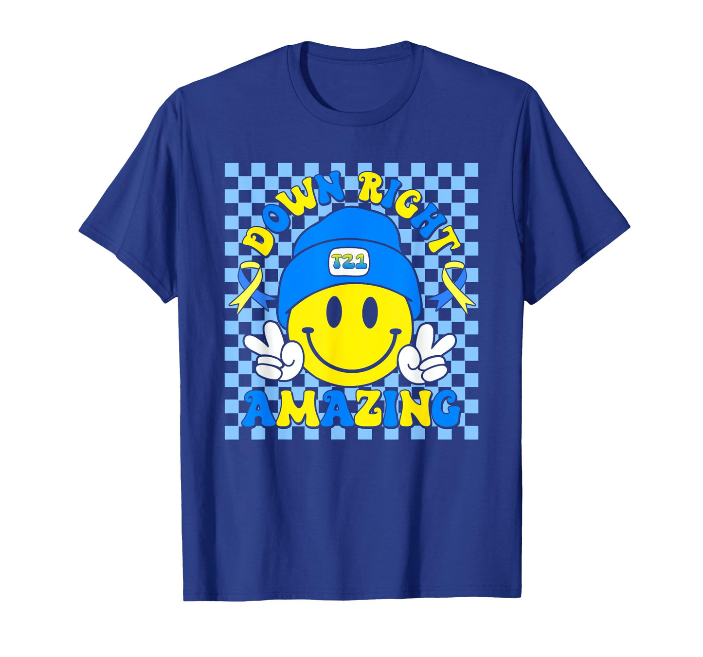 Down Right Amazing Smile Face Down Syndrome Awareness Kids T-Shirt