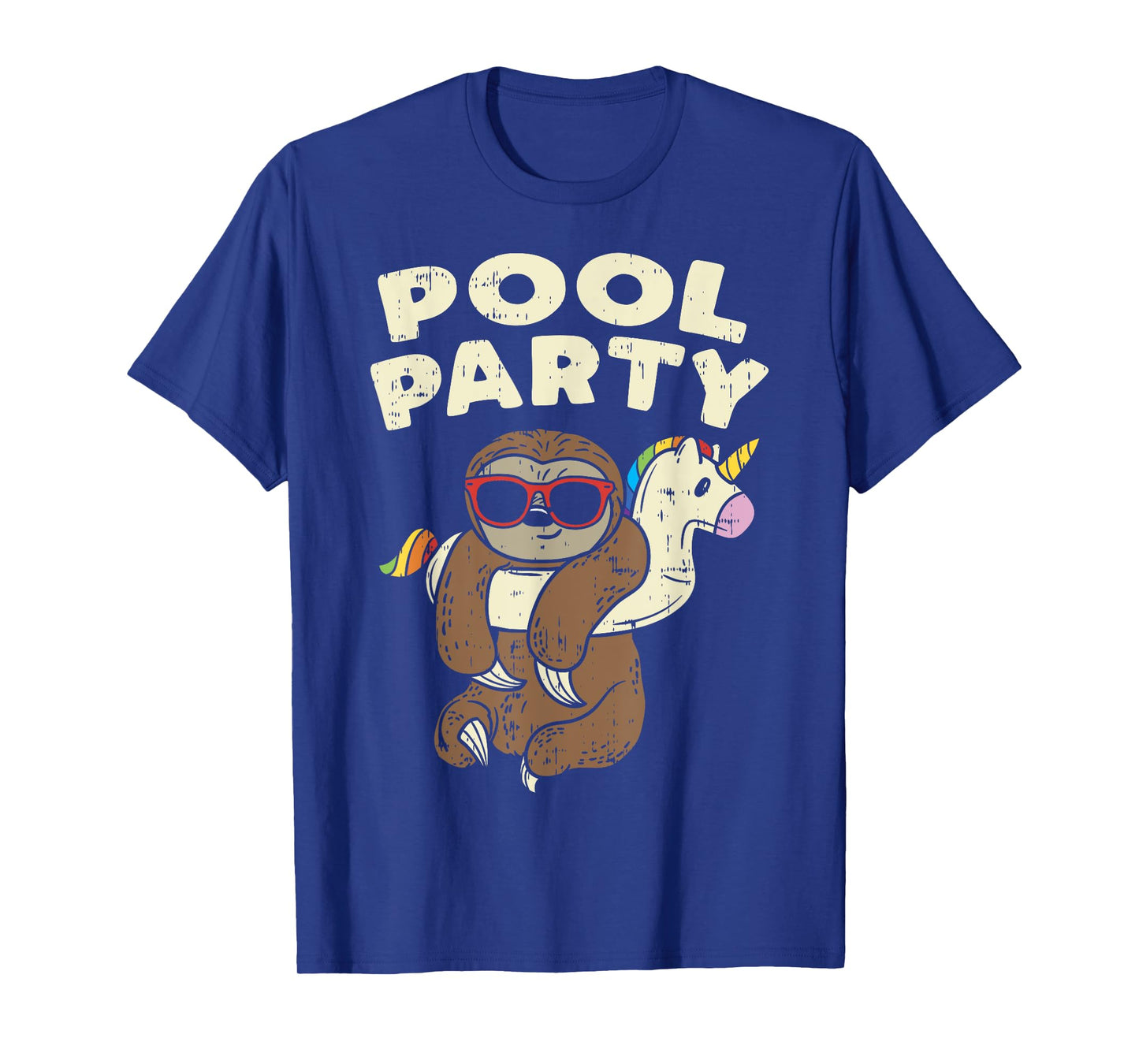 Pool Party Sloth Funny Animal Lover Birthday Party Kids Gift T-Shirt