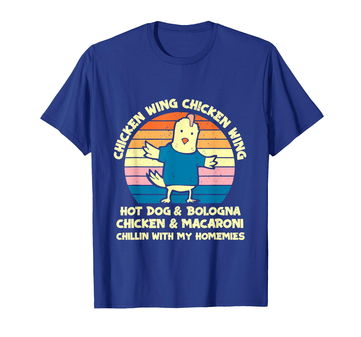 Funny Chicken Wing Song Lyric Hot Dog Bologna Macaroni Kids T-Shirt