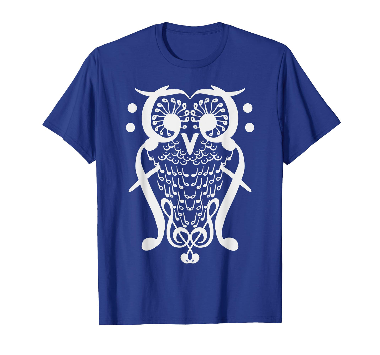 Music Note Owl Shirt Musicians Teacher Birthday Gift Bird T-Shirt