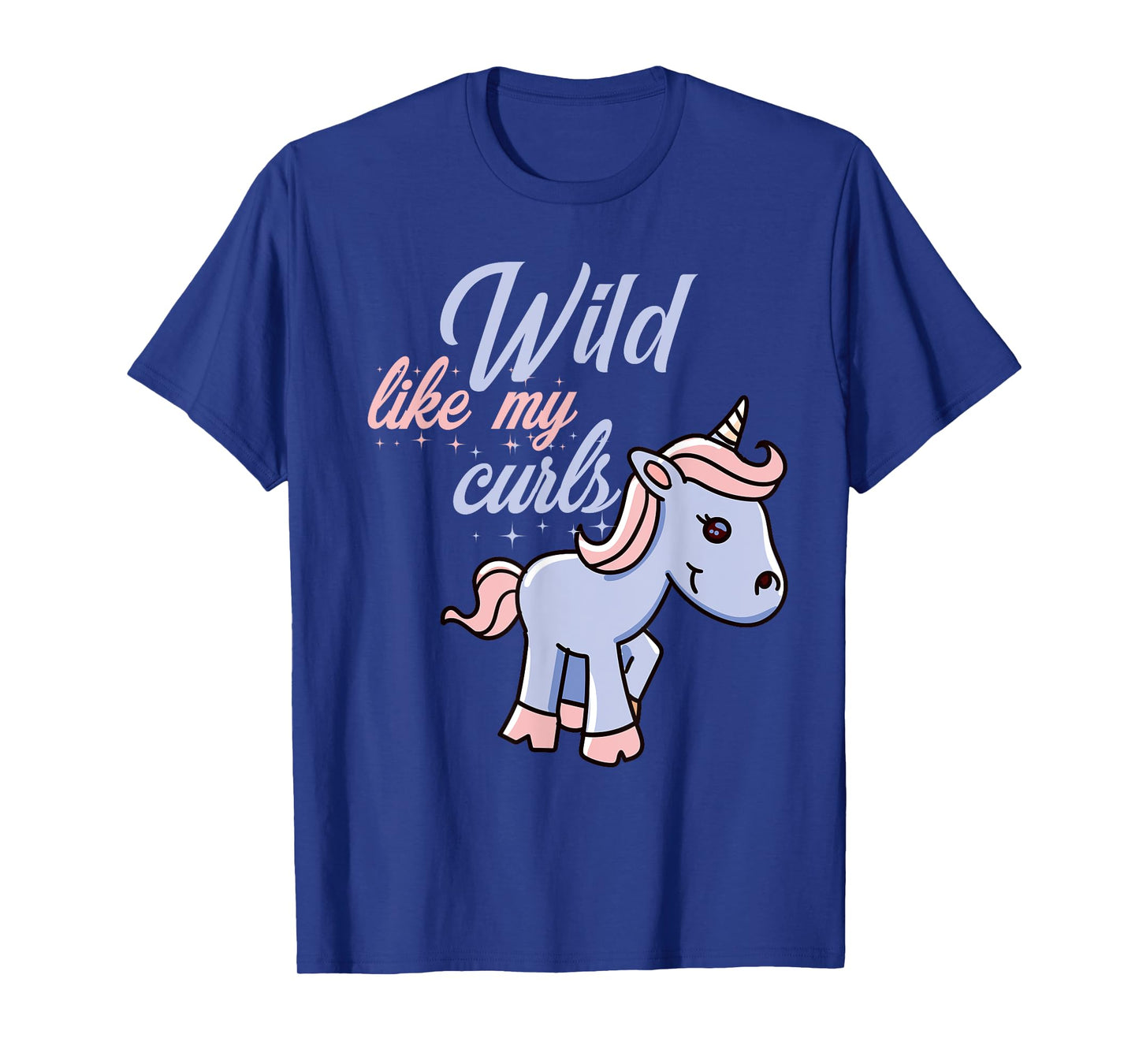 Wild Like My Curls Toddler Cute Unicorn Curly Haired T-Shirt