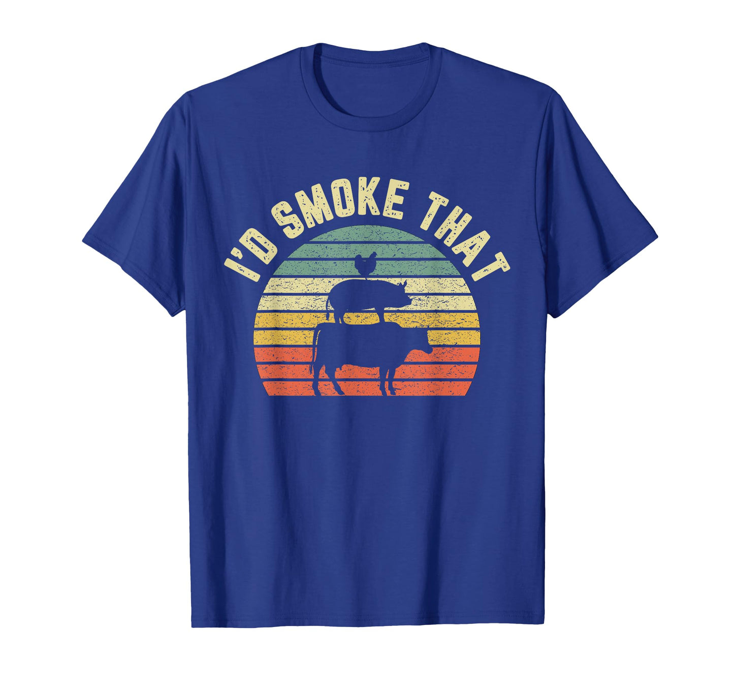 Funny BBQ Shirt I'd Smoke That Retro Barbeque Grilling Gift T-Shirt