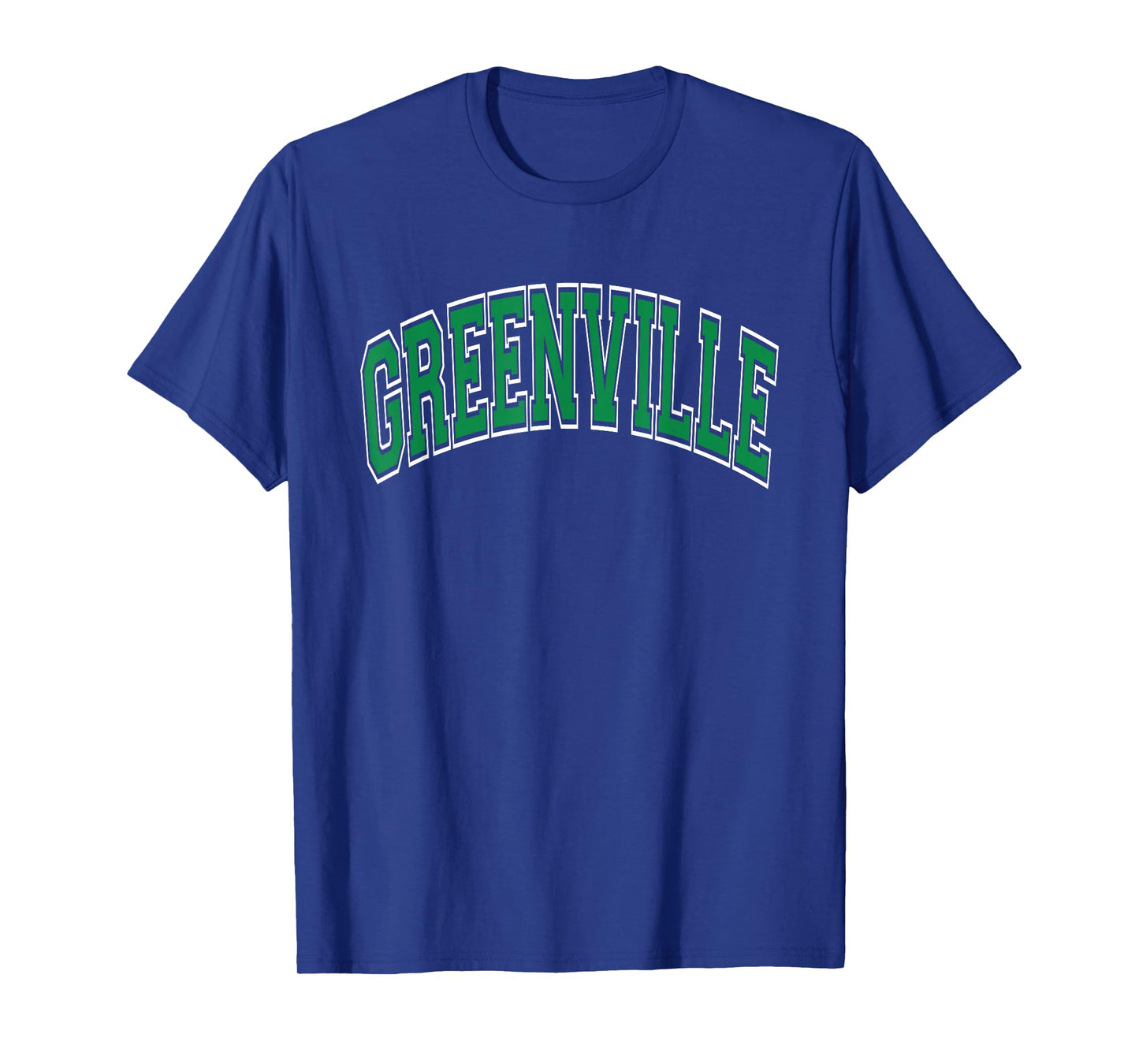 Greenville Arched Green Text T-Shirt