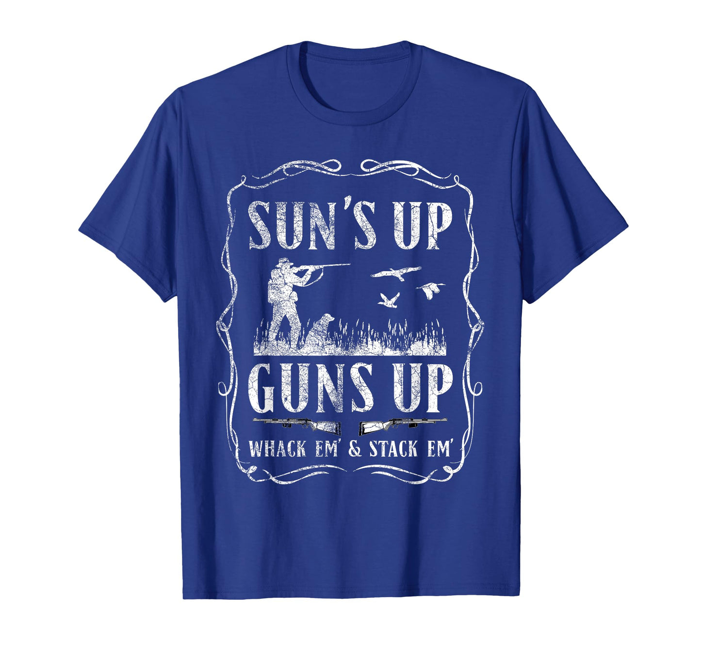 Suns Up, Guns Up Humorous Duck Hunting Design T-Shirt