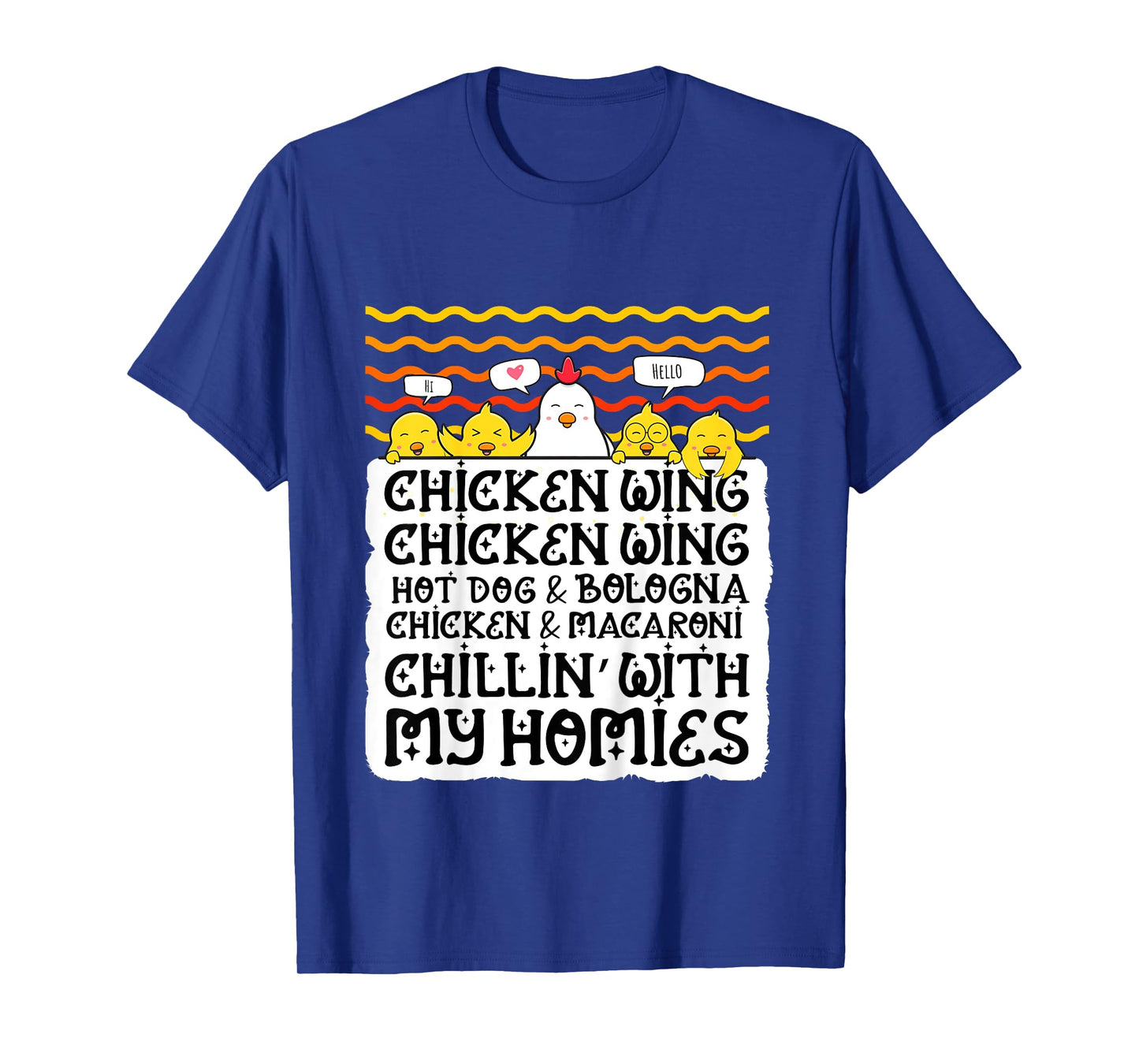 Kids Chicken Wing Chicken Wing Hot Dog and Bologna Macaroni T-Shirt