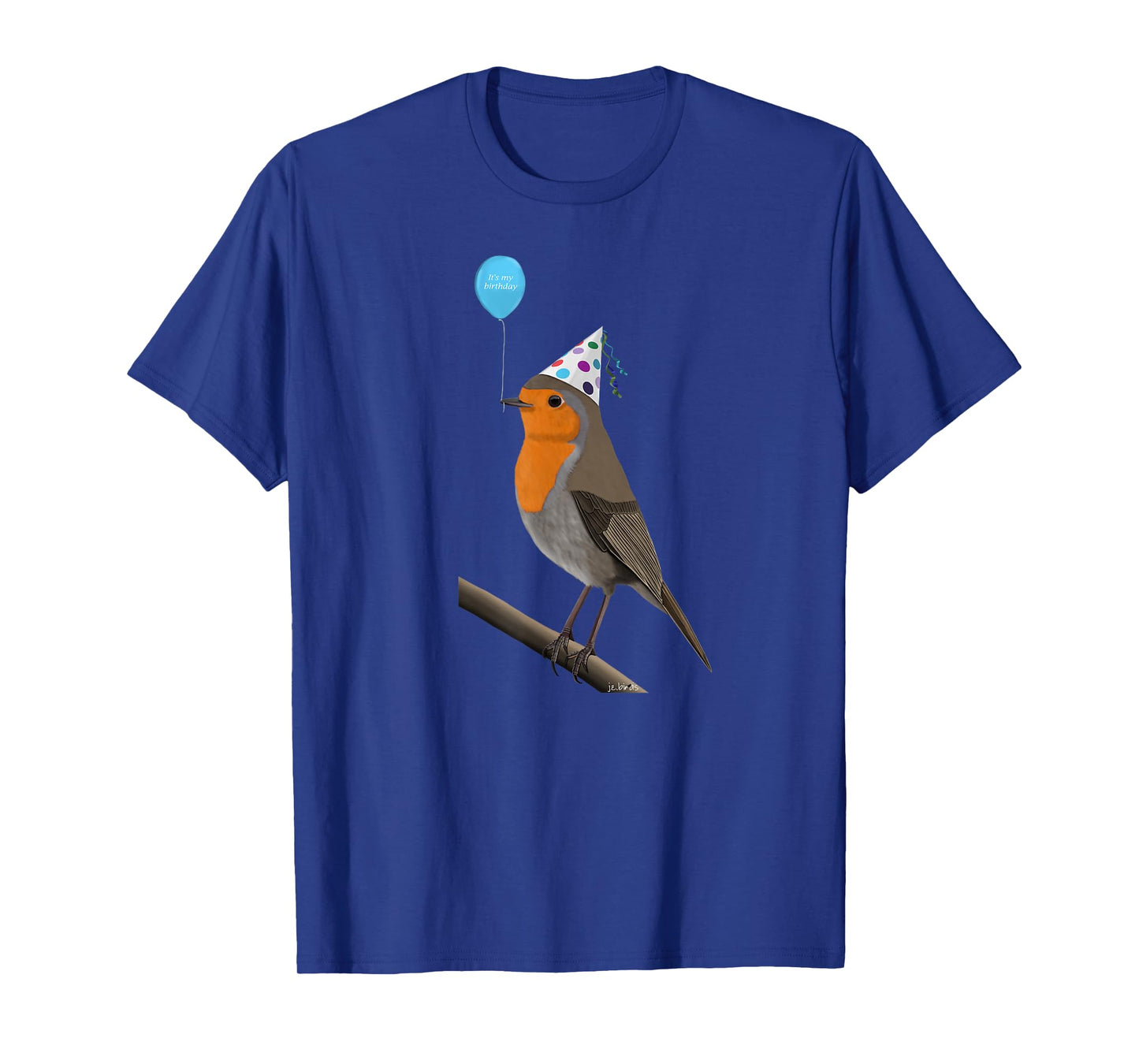 Bird Motif Robin Bird Animal Drawing Birthday T-Shirt