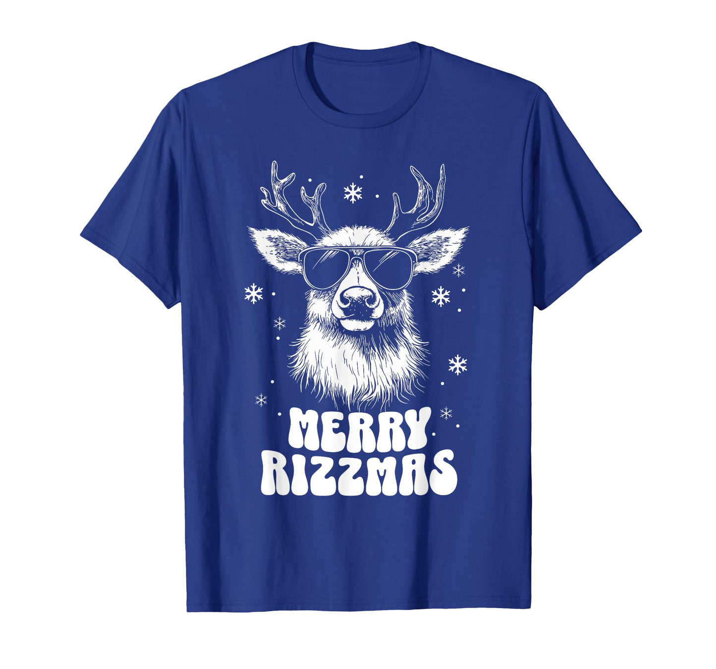 Merry Rizzmas Women Kids School Funny Christmas Reindeer T-Shirt