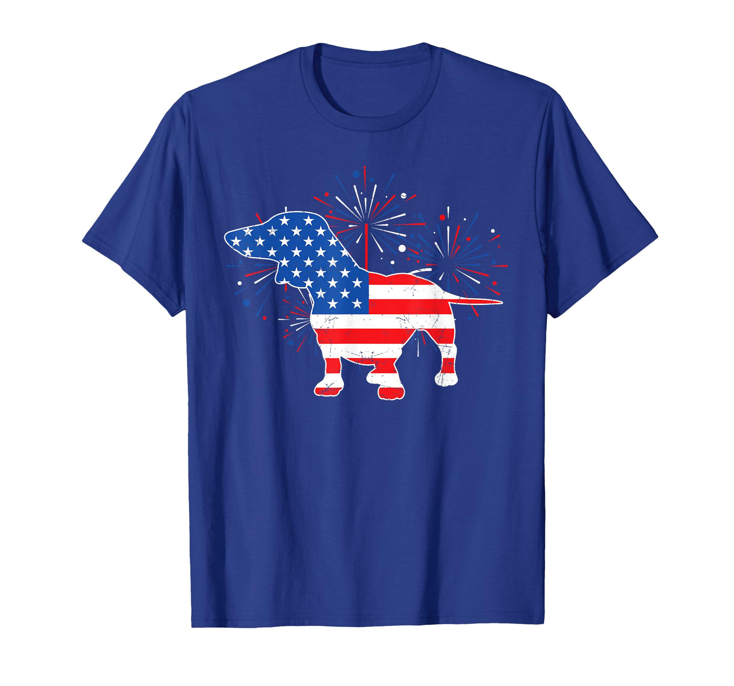 Patriotic American Flag Doxie Lover 4th of July Dachshund T-Shirt