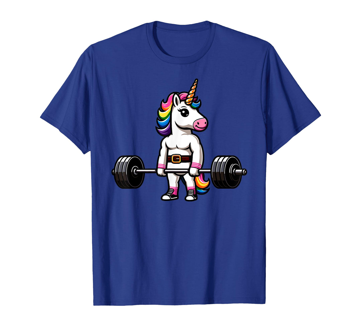 Muscle Gym Unicorn Bodybuilder Tee Nerd Weightlifting Funny T-Shirt