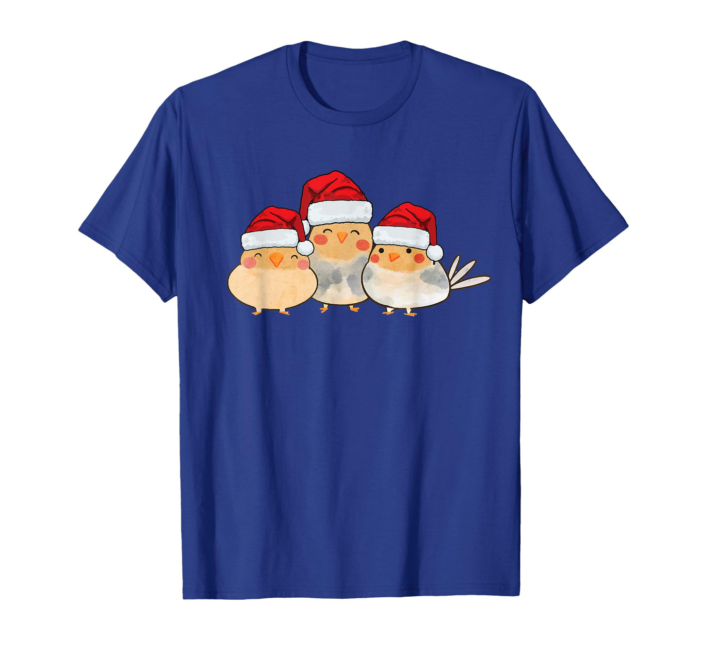 Cockatiel Lutino yellow cute birds wearing christmas costume T-Shirt