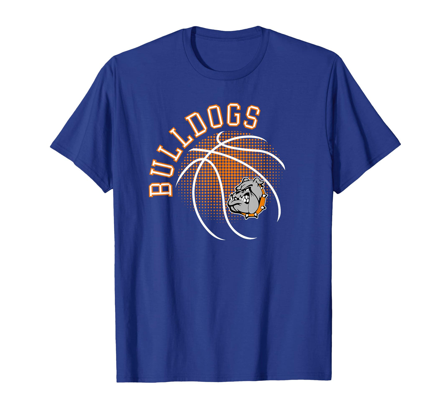 Orange Bulldogs Basketball Team Sports Basketball Mom T-Shirt