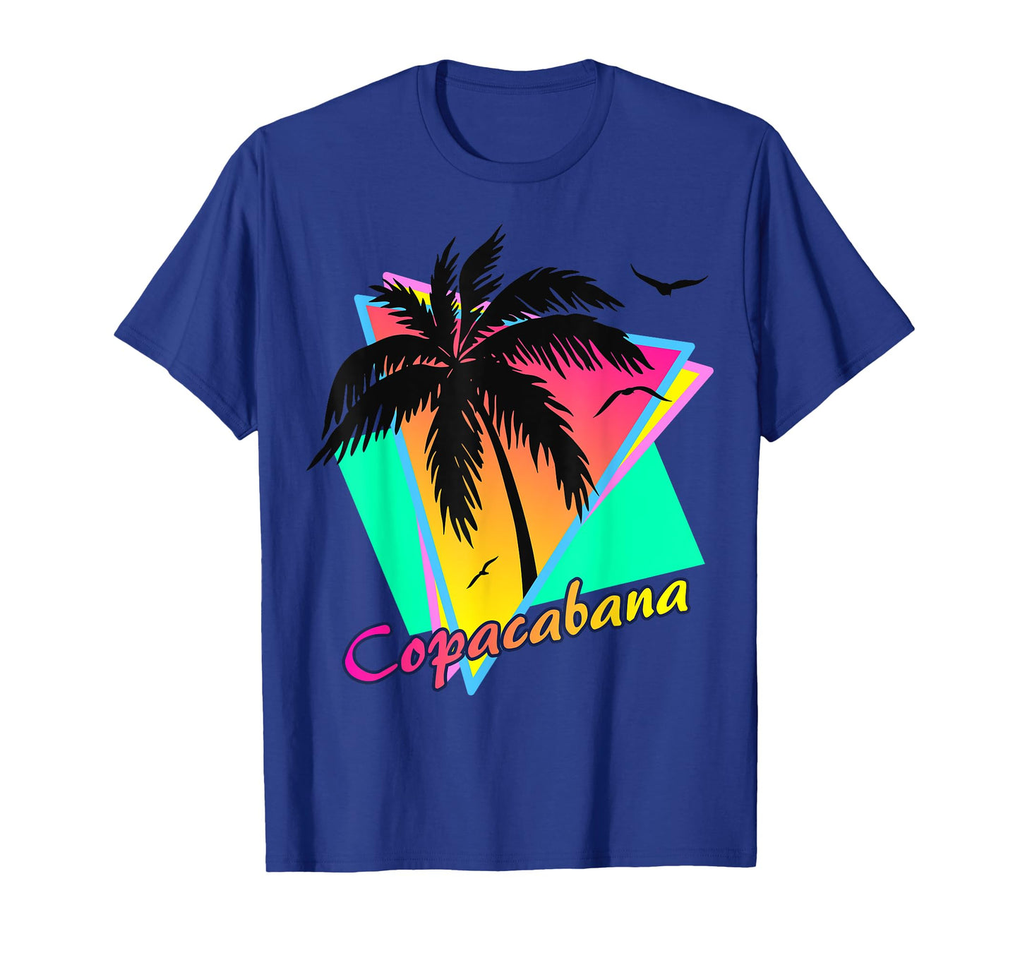 Copacabana Tropical Summer Beach Palm Tree Sunset T-Shirt
