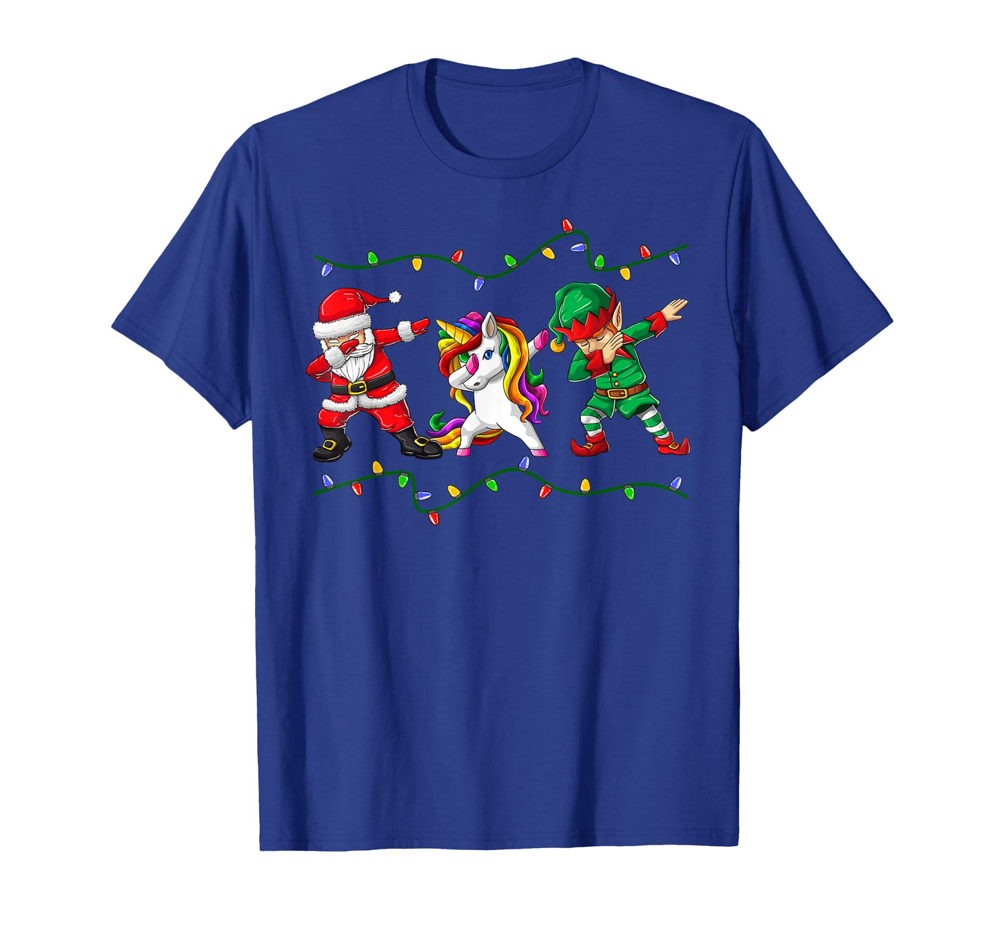Dabbing Santa Elf Unicorn Christmas Kids Boys Men Xmas Gifts T-Shirt