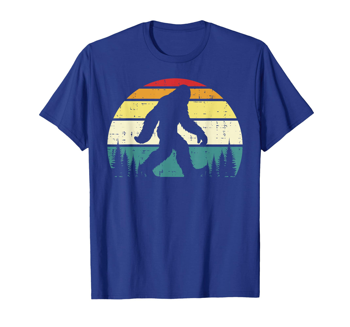 Bigfoot Sasquatch Silhouette Sunset Retro Men Women Kids T-Shirt