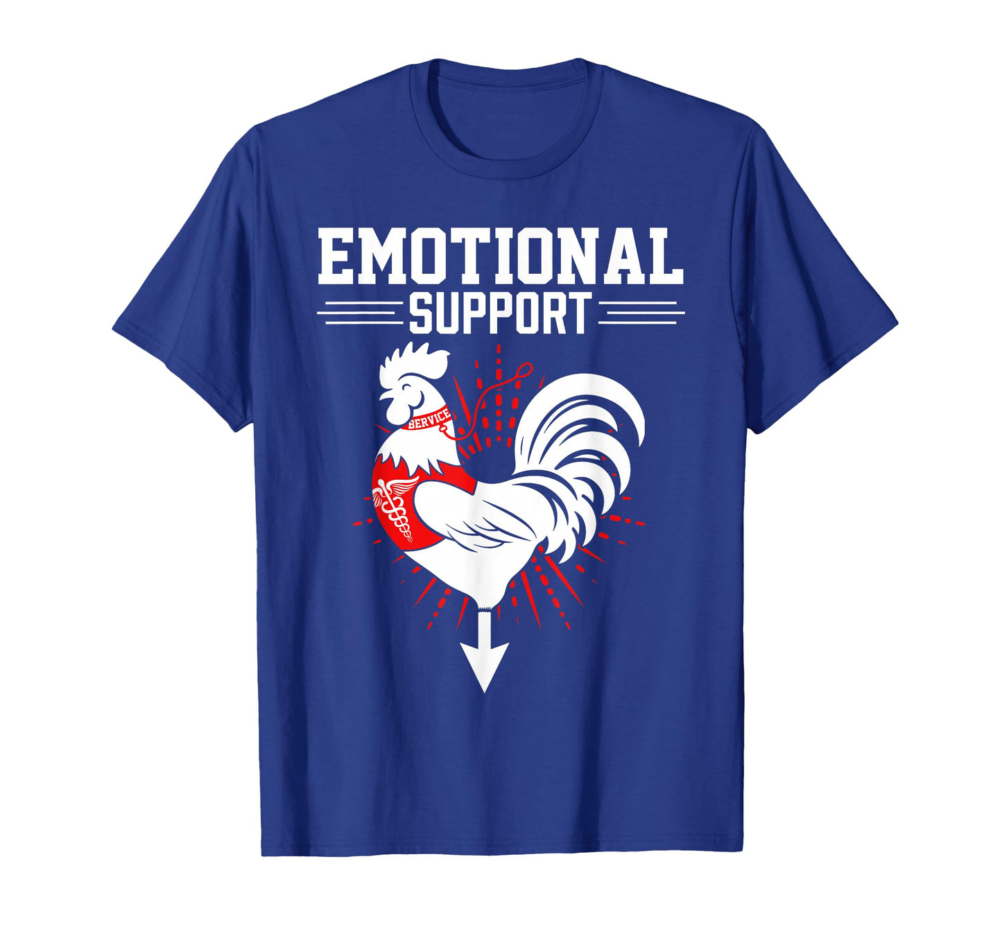 Emotional Support Cock Dirty Humor Chicken Funny Adult T-Shirt