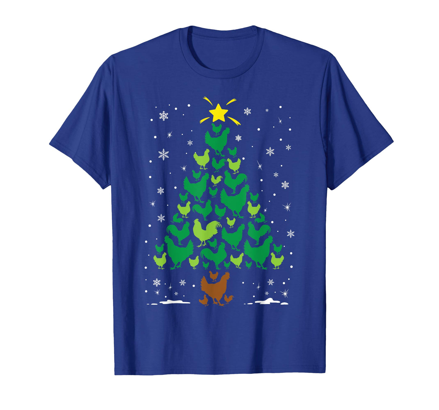 Chicken Hen Lovers Holiday Family Matching Christmas Tree T-Shirt
