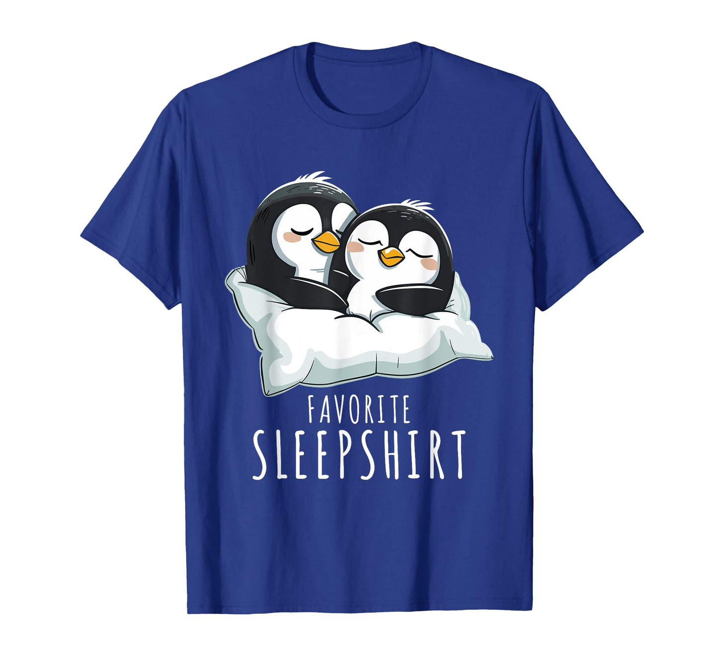 Couples Penguin Pajama Favourite Sleepshirt Penguins T-Shirt, Small, Black