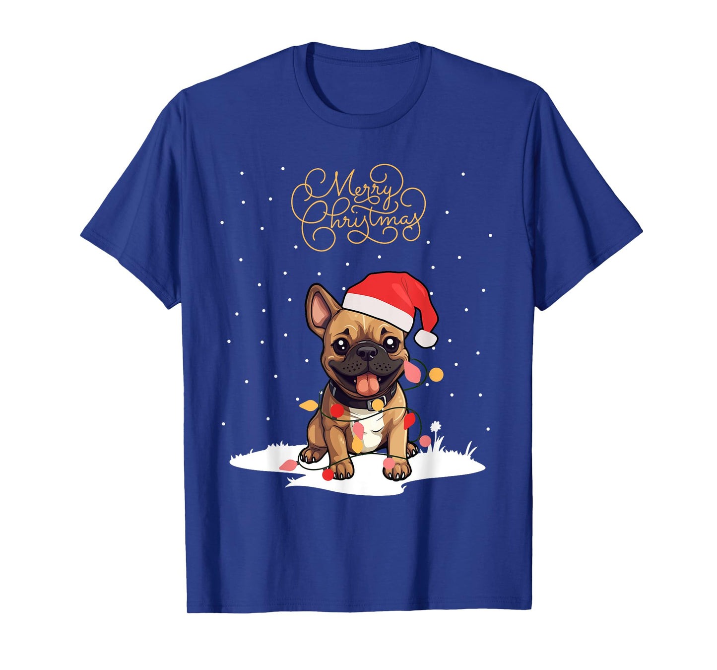Santa Xmas Frenchie Merry Christmas French Bulldog Puppy T-Shirt for Men Women Kids