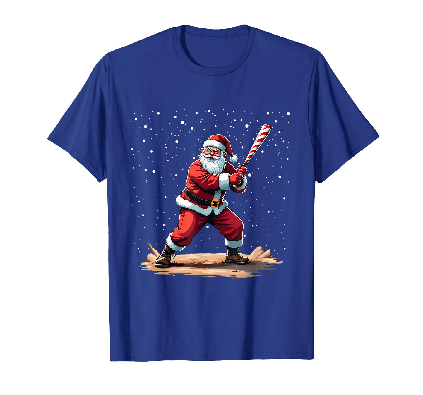 Santa Claus Baseball Player Christmas Winter Holiday Costume T-Shirt