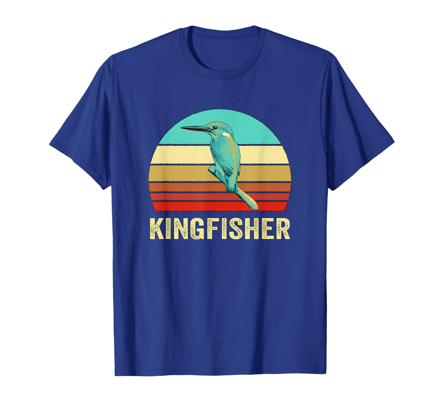 Vintage Retro Style Sunset Kingfisher T-Shirt