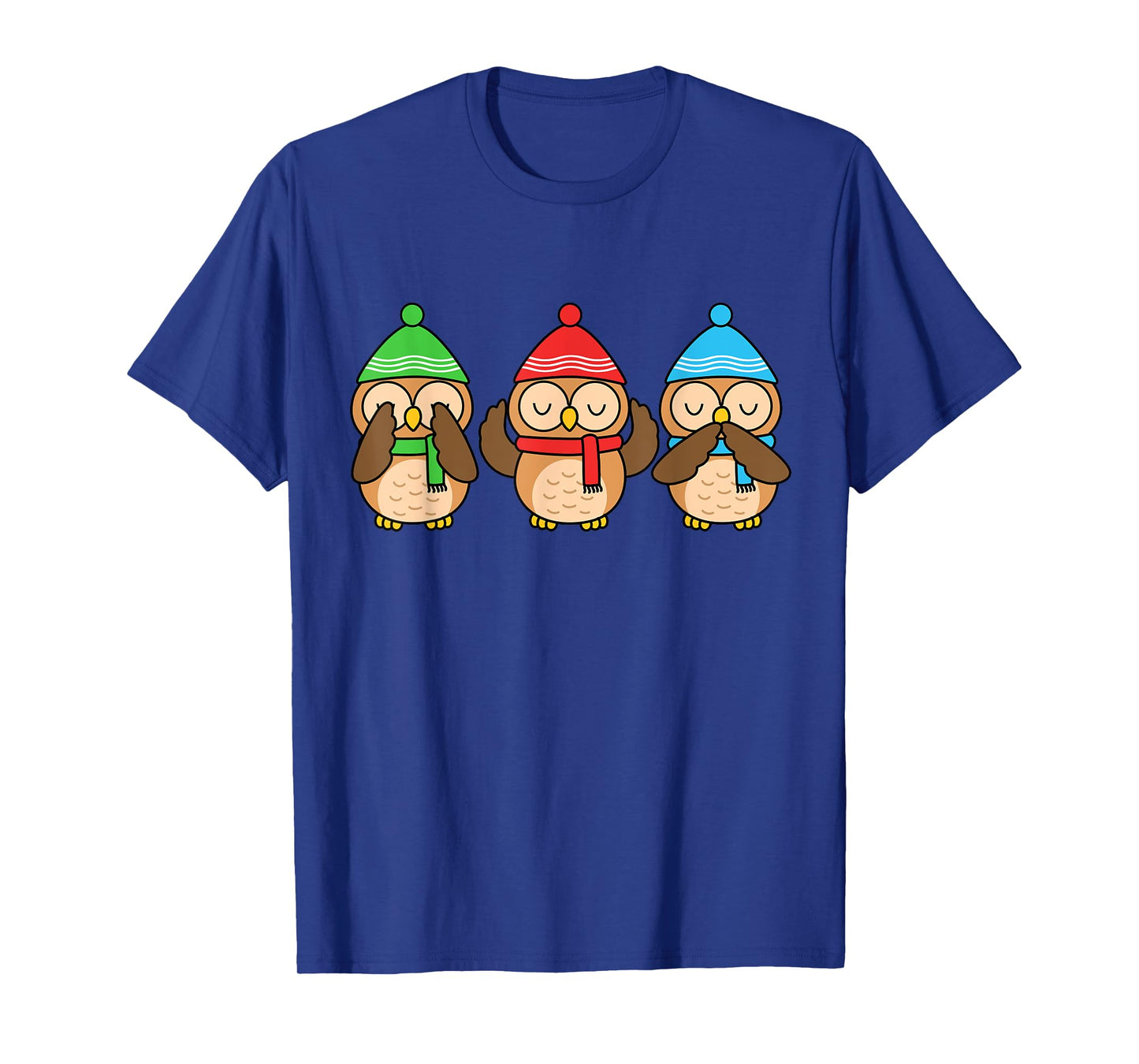 Christmas Owl Lover Women Winter Birds Cute Owl T-Shirt