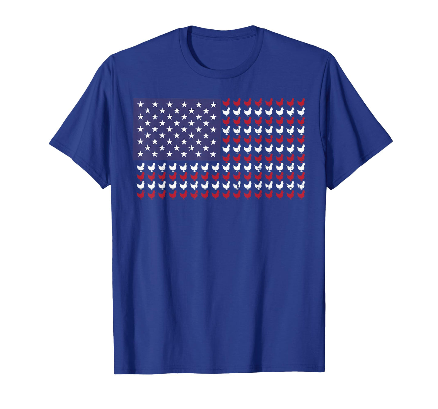 4th Of July US Flag Chickens Farm Patriotic Men Women Kids T-Shirt