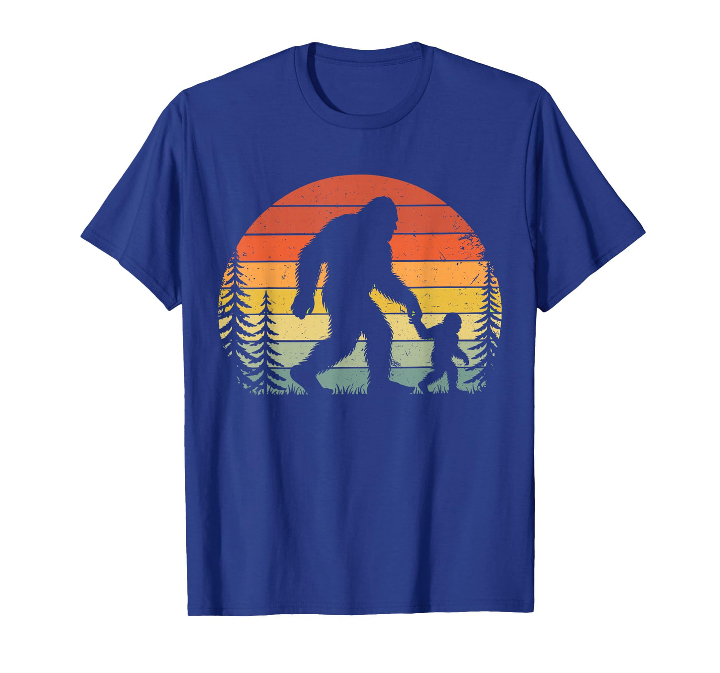 Retro Vintage Bigfoot Dad Fathers Day Father Son Matching T-Shirt