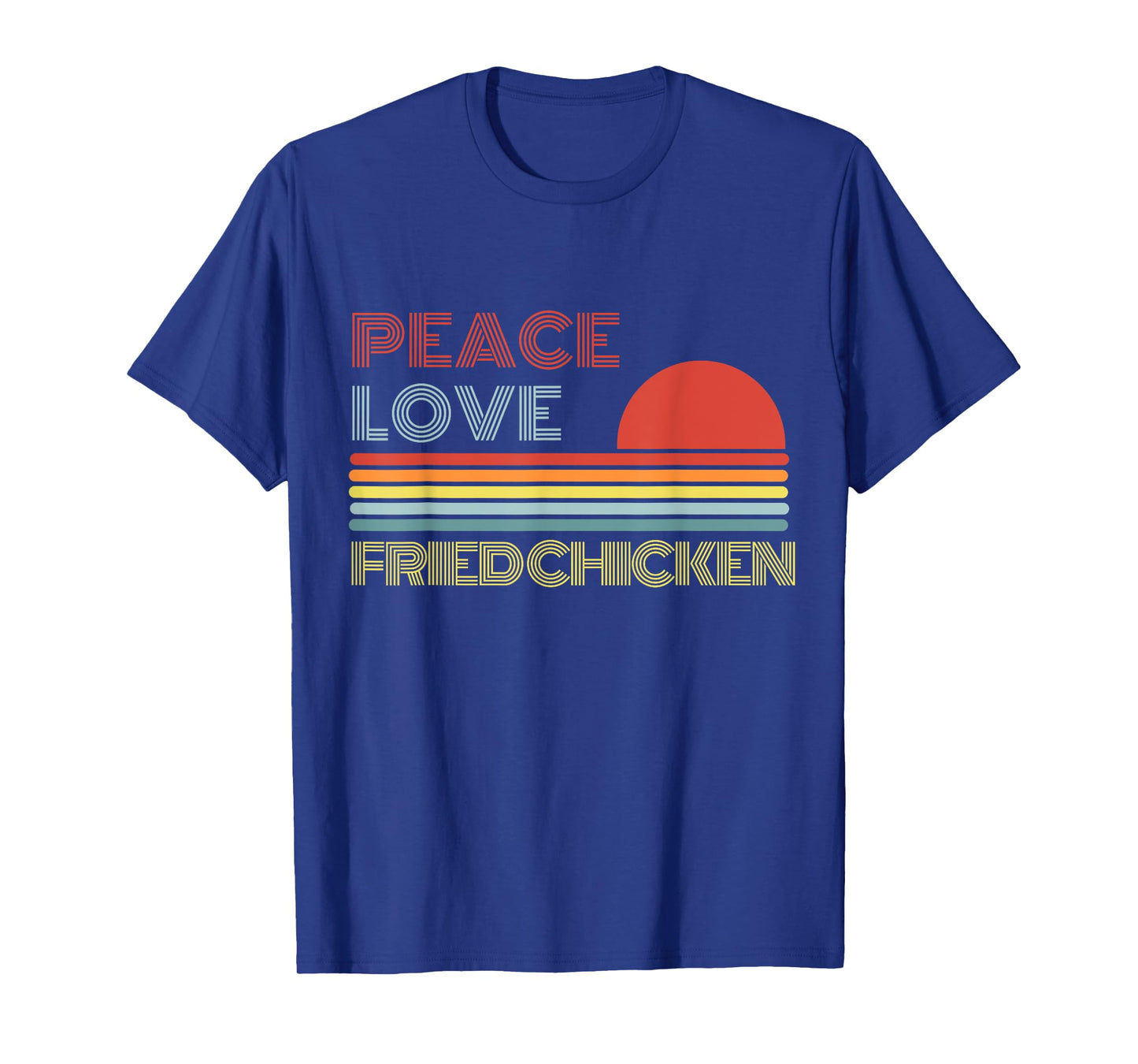 Peace Love Fried Chicken Retro Vintage T-Shirt