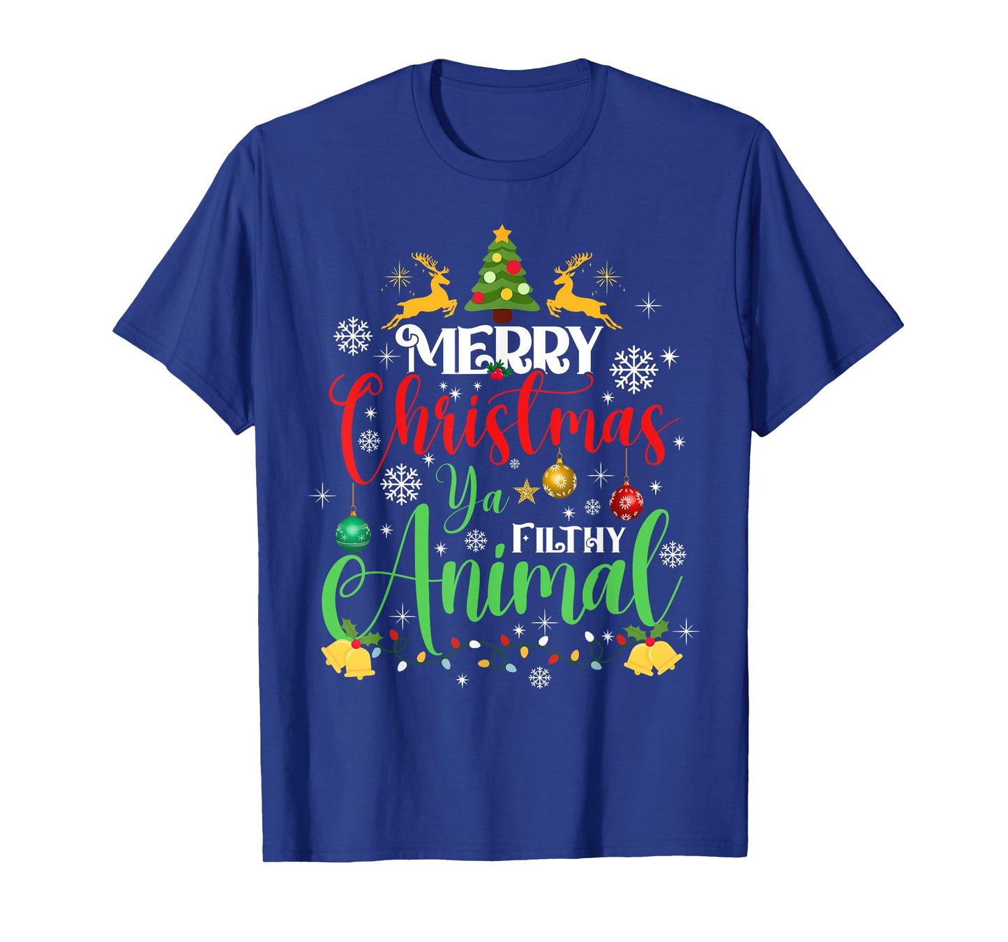 Merry Christmas Animal Filthy Ya Xmas Family Pajama T-Shirt