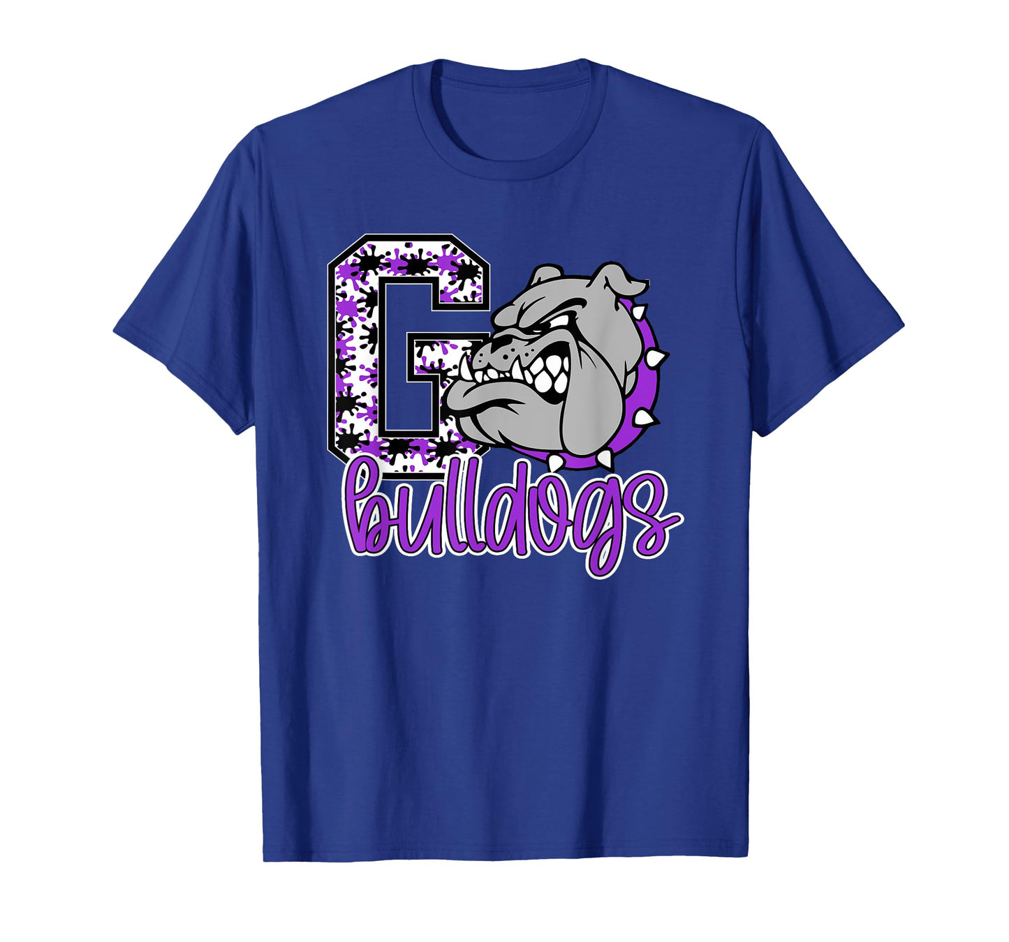 Go Bulldogs Purple Bulldog Pride School Spirit Mascot Men Women Kids T-Shirt