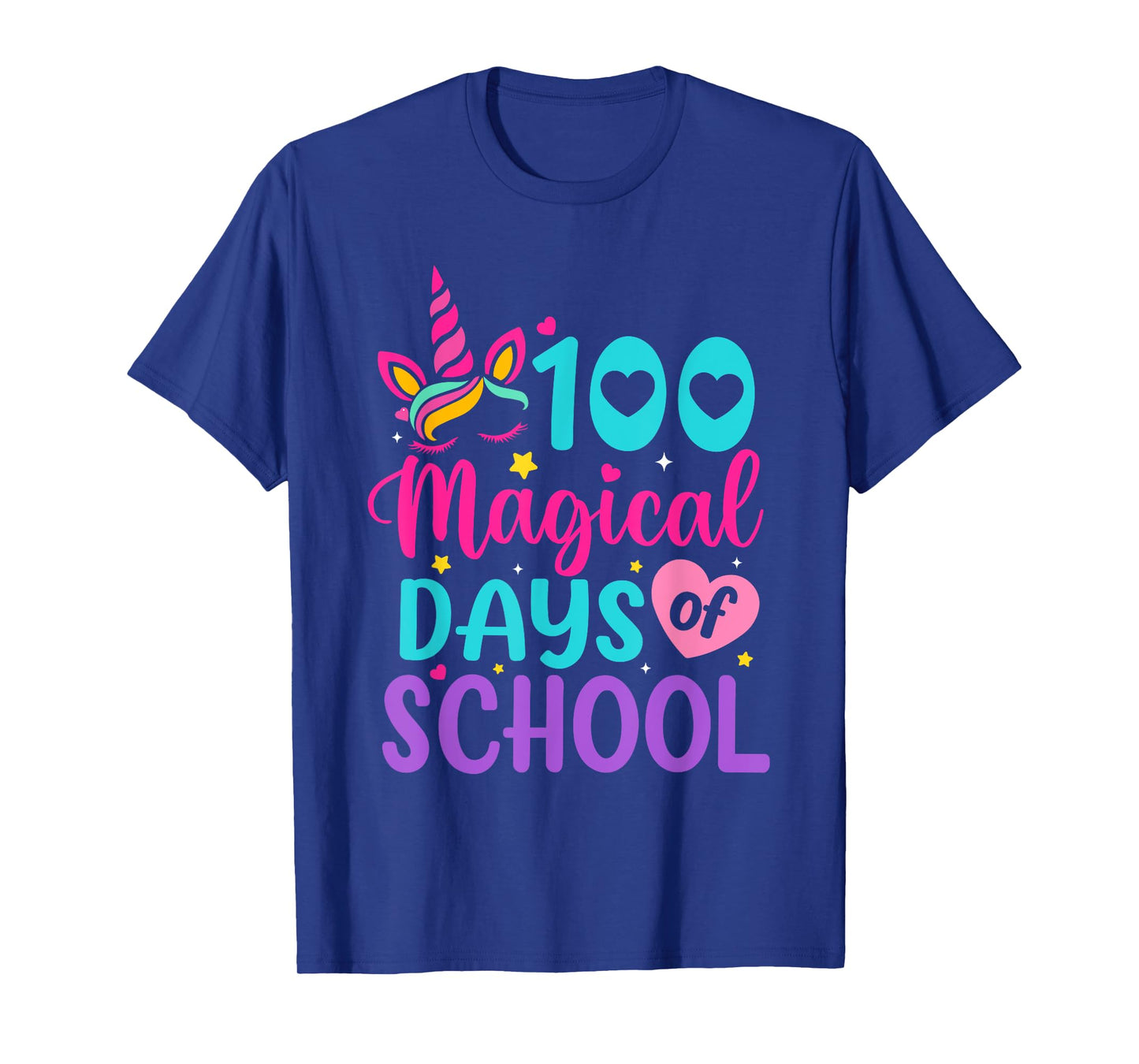 100 Magical Days Unicorn Girls Kids 100th Day Of School T-Shirt