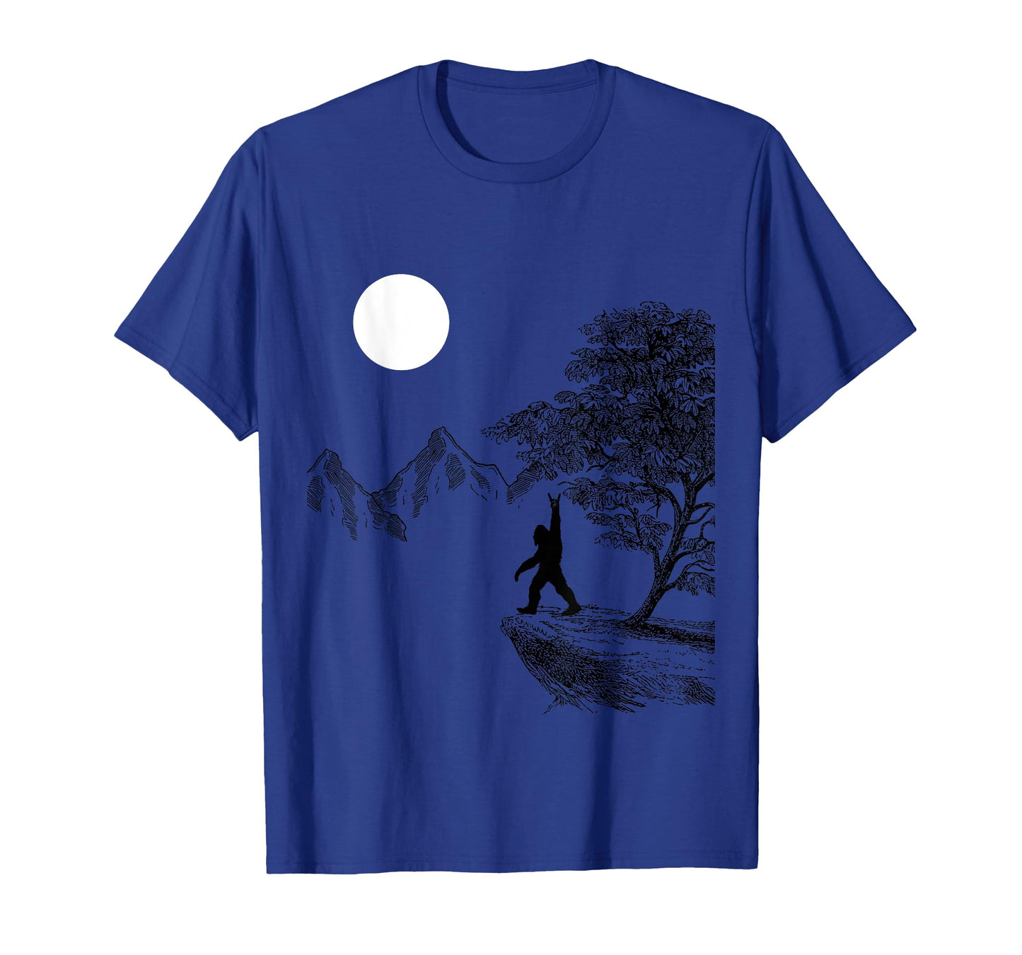 Rock On Bigfoot Hiding in Forest for Sasquatch Hunters T-Shirt