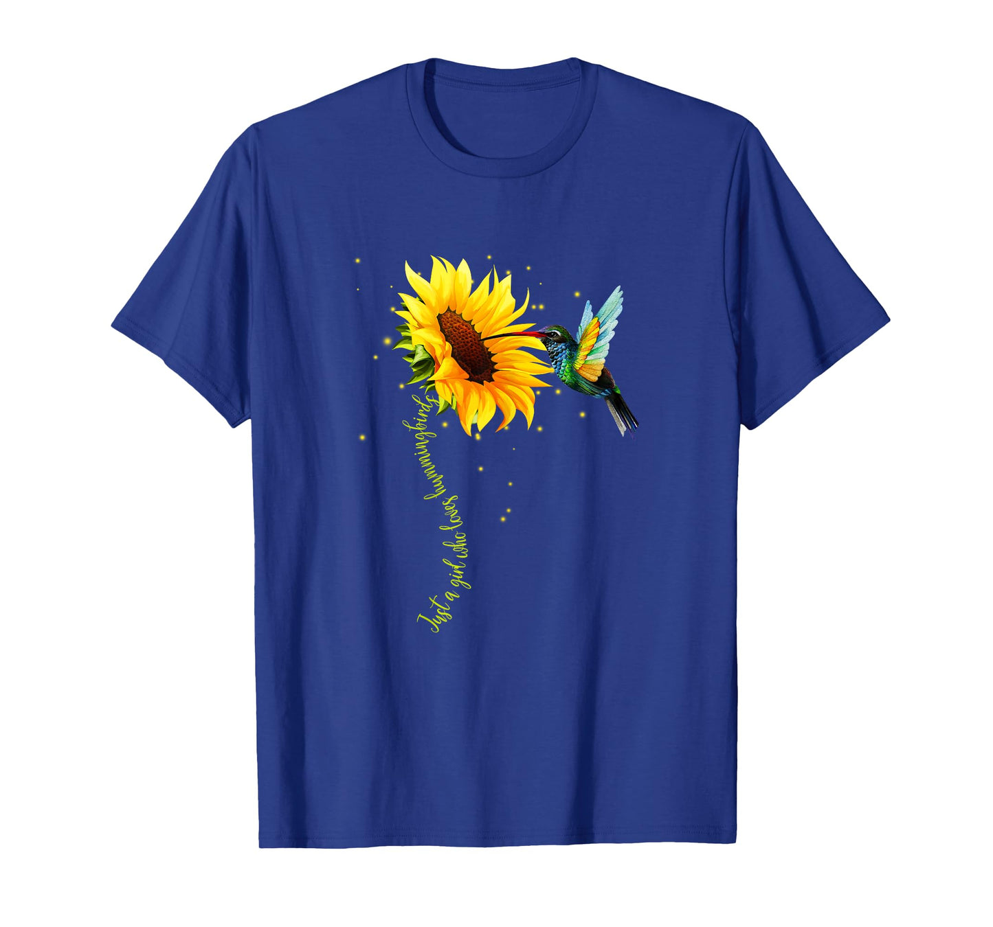 Just A Girl Who Loves Hummingbirds Shirt Bird and Sunflower T-Shirt