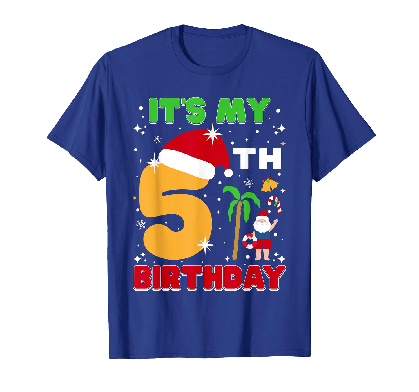 It's My 5th Birthday Summer Xmas 5 Years Old Kids Girls Boys T-Shirt