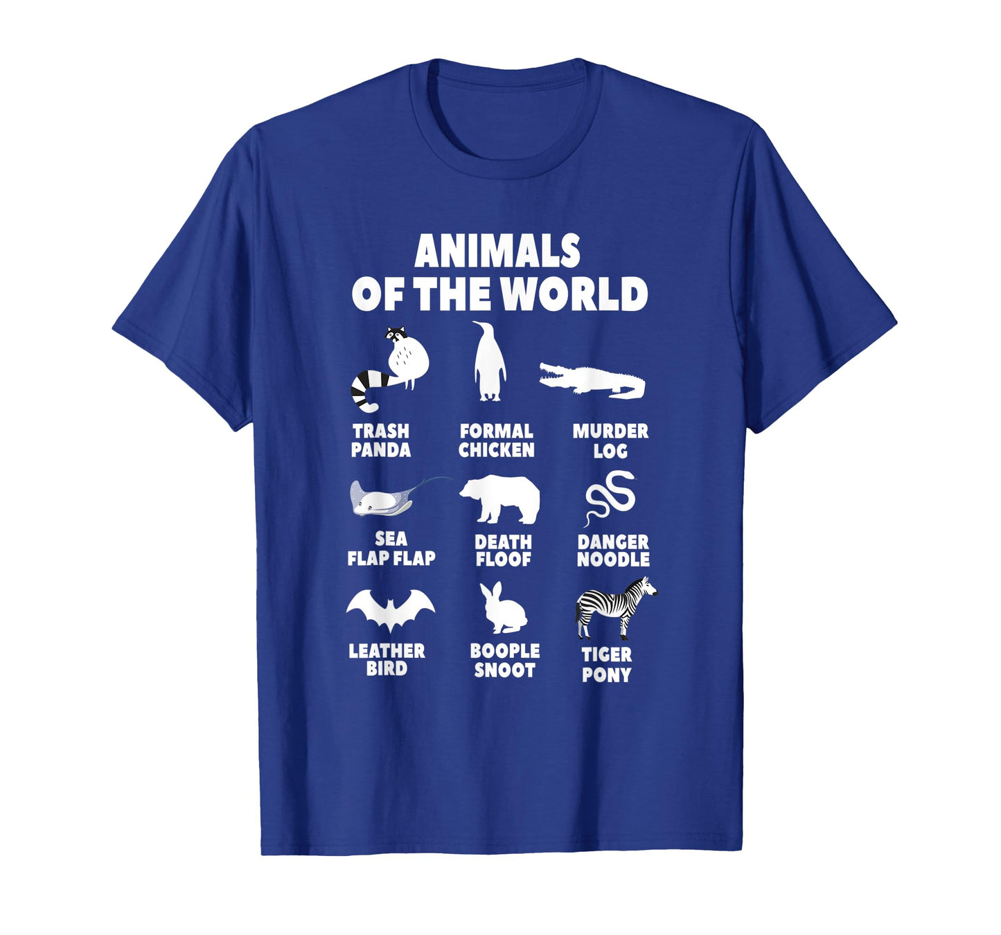 Animals Of The World Biology Wildlife Gift T-Shirt