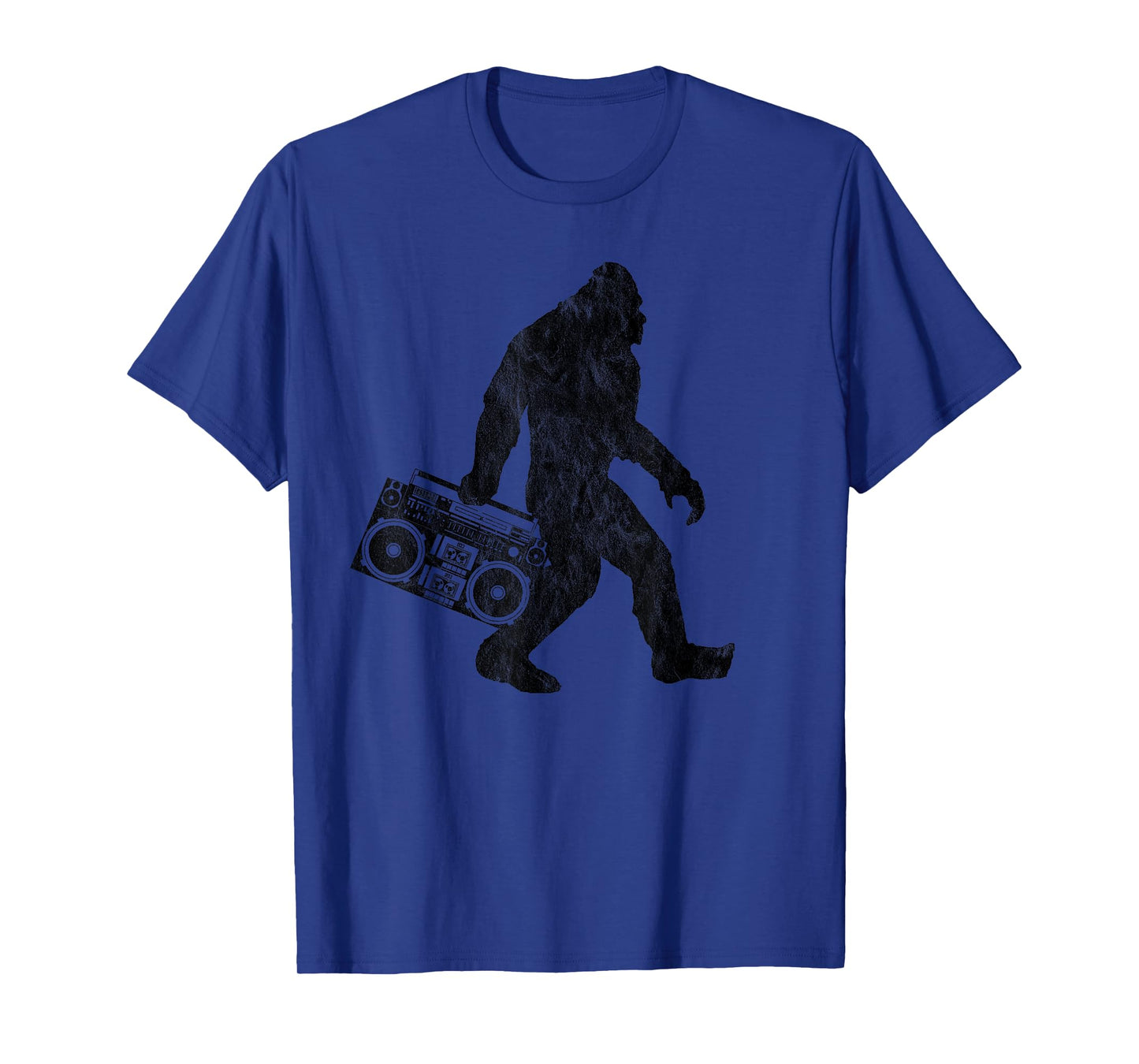 Retro Bigfoot Boom Box Radio Silhouette Graphic T-Shirt