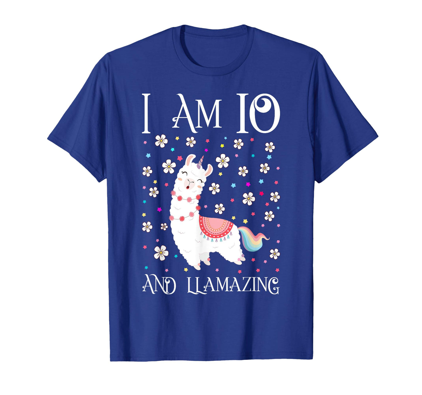 10 Years Old Girl Llama Gift 10th Birthday Llamazing Kids T-Shirt