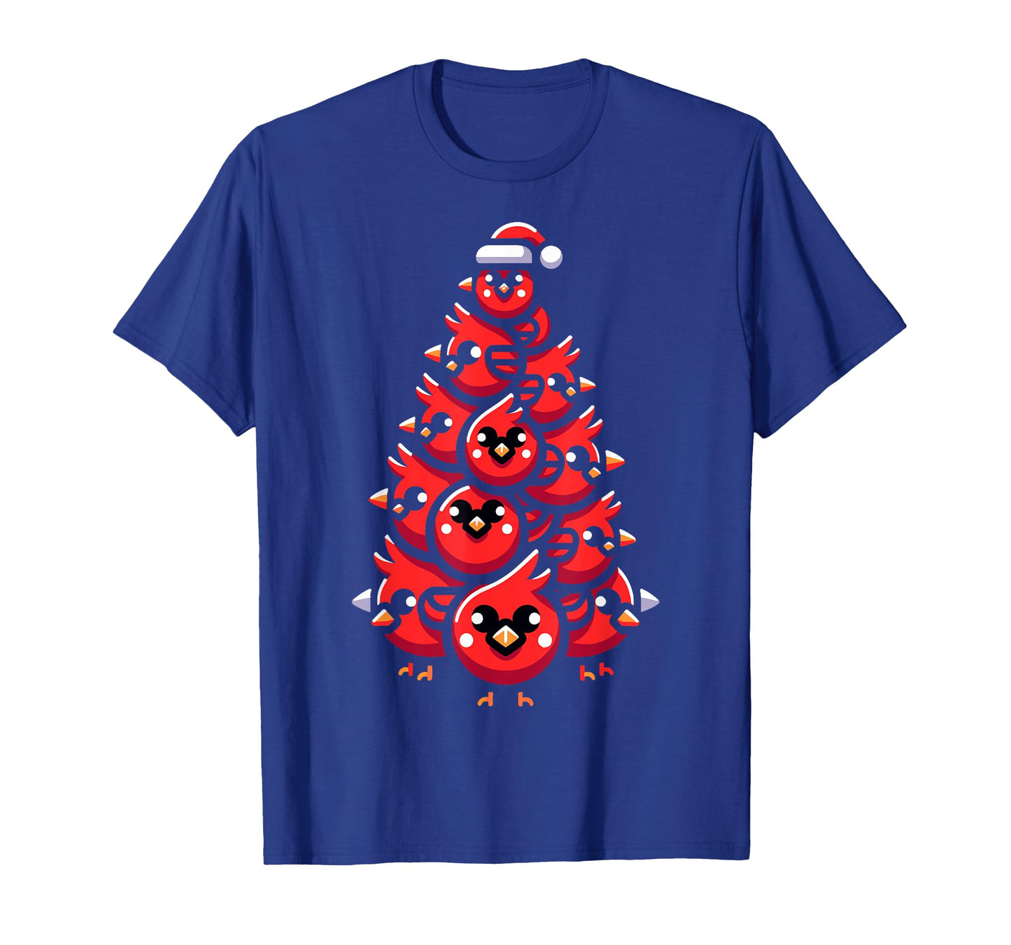 Cardinal Birds Christmas Tree Funny Cardinal Birds Xmas T-Shirt