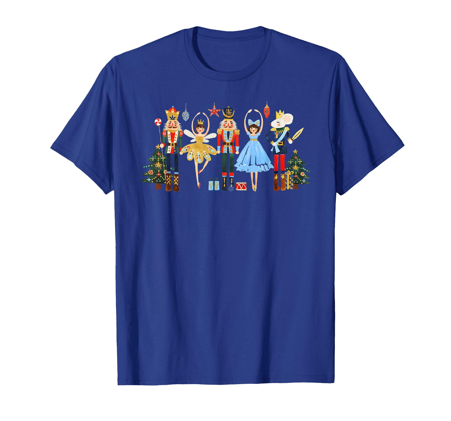 Retro Nutcracker Ballet Christmas Tree Shirts For Women Girl T-Shirt