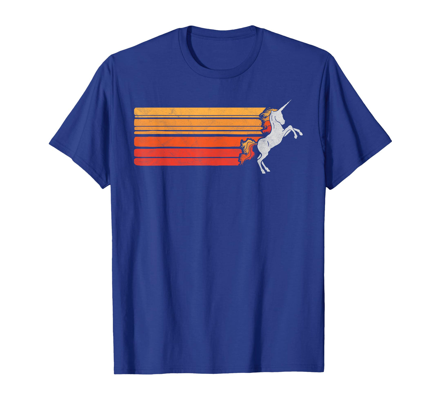 Retro Unicorn & Sun Rainbow Hair 80's Graphic T-Shirt