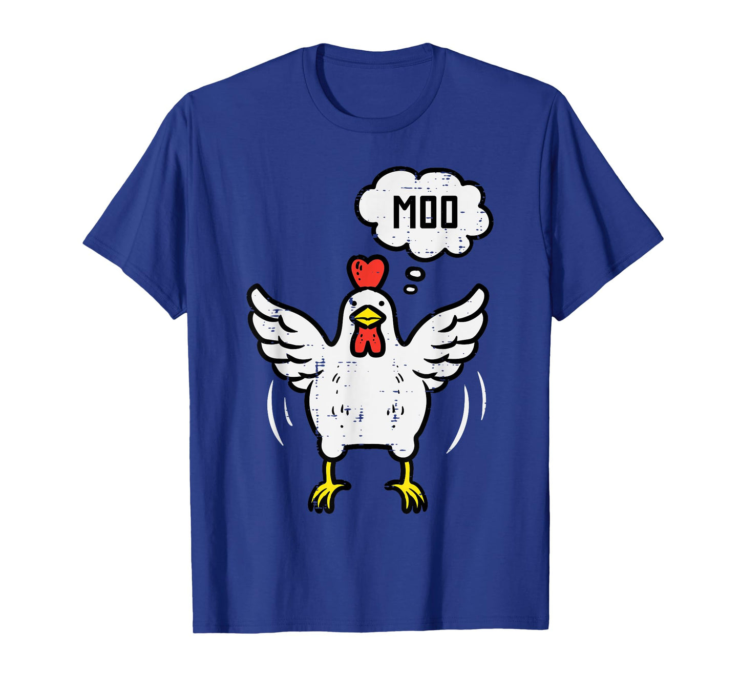 Chicken Cow Moo Funny Farm Animal Hen Farmer Men Women Kids T-Shirt