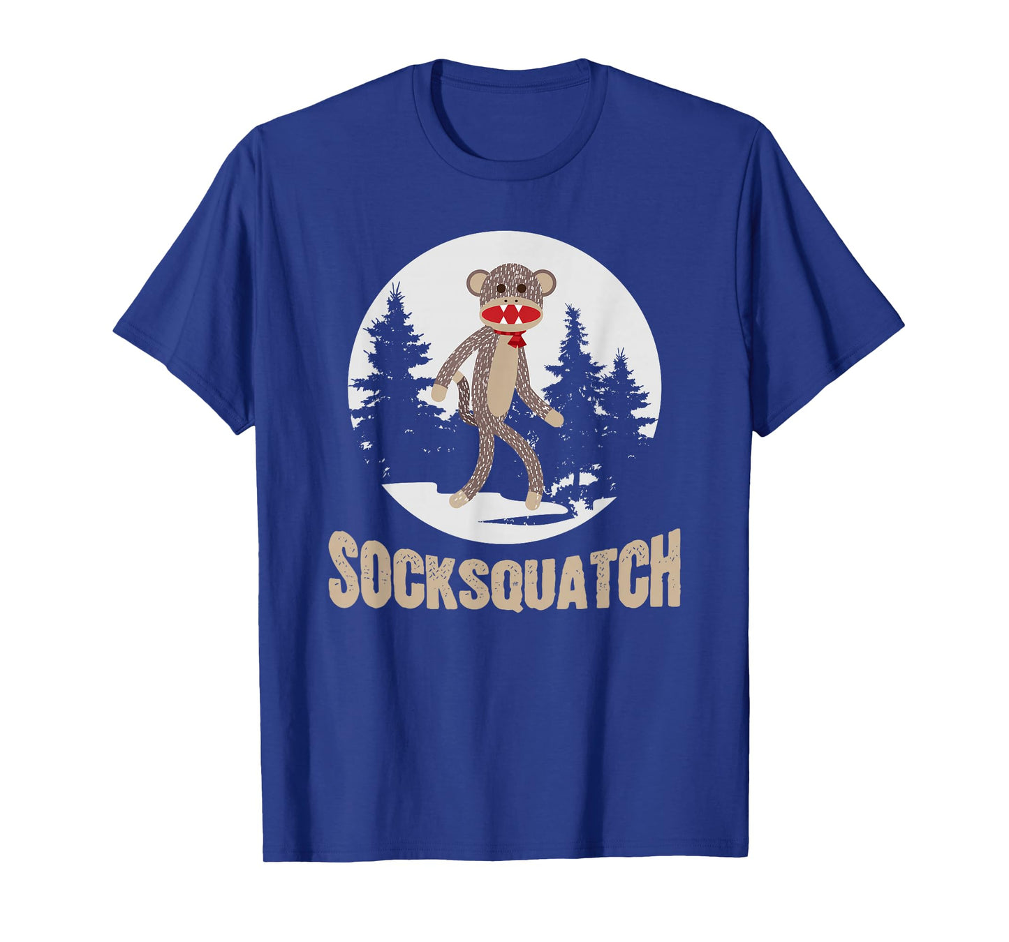 Funny Bigfoot Sighting Sock Monkey Sasquatch Socksquatch T-Shirt