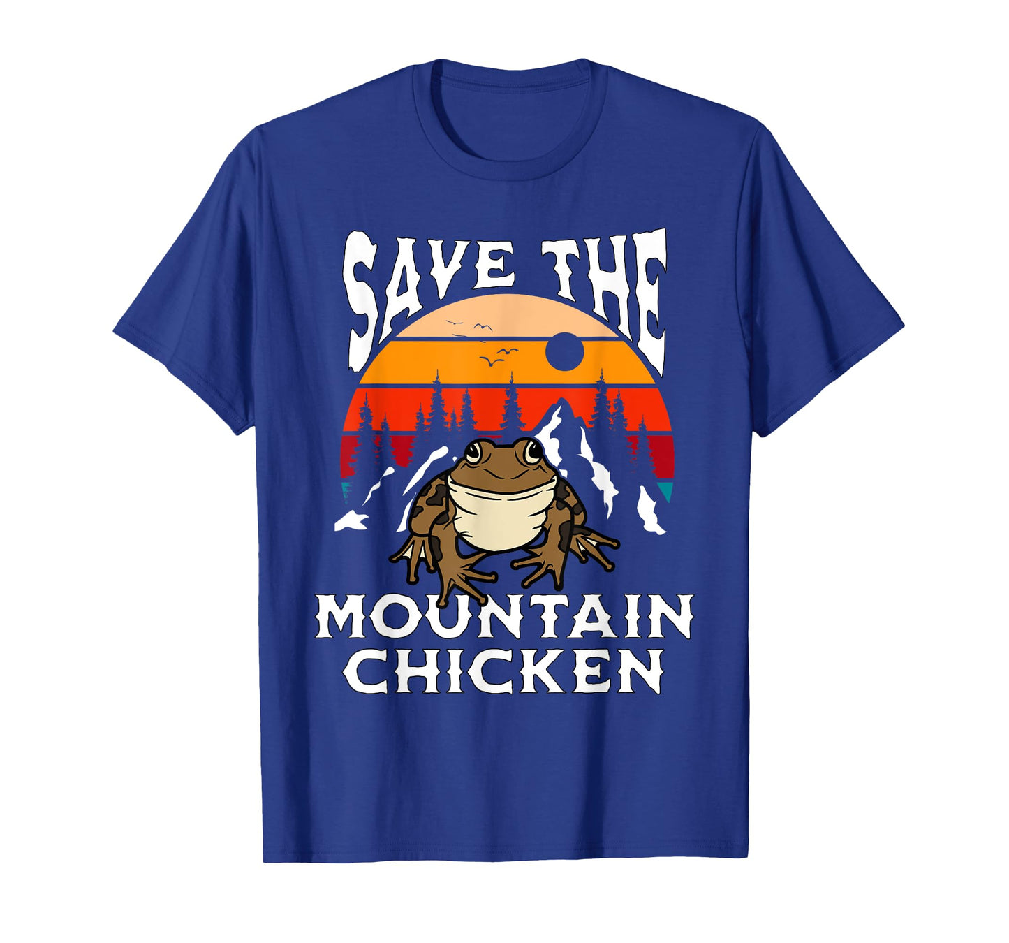 Save Mountain Chicken Frogs Retro Amphibian Pet Lover T-Shirt